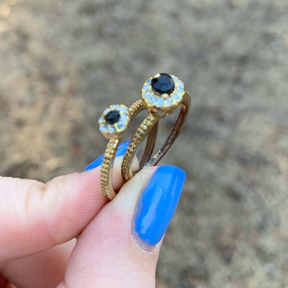 Rhinestone Primrose Stacking Rings - Picture 9 of 13